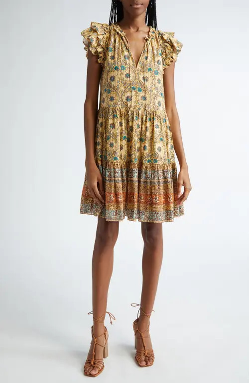 Ulla Johnson Coletta Print Shift Dress in Daylily at Nordstrom, Size 8 | Nordstrom