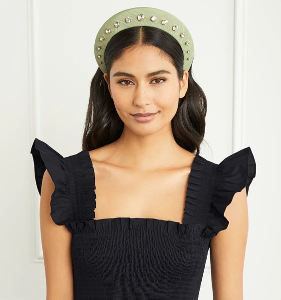 The Jeweled Halo Headband - Green | Hill House Home