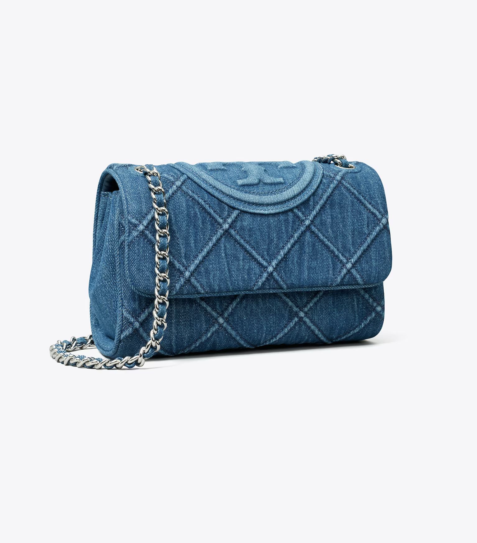 SMALL FLEMING SOFT DENIM CONVERTIBLE SHOULDER BAG | Tory Burch (US)