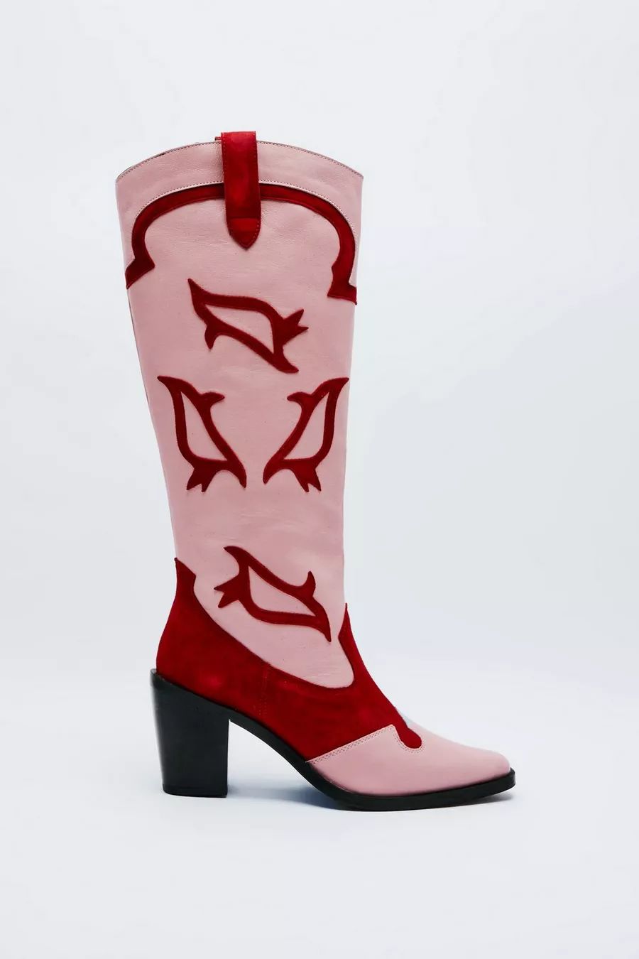 Leather Color Block Western Boots | Nasty Gal (US)