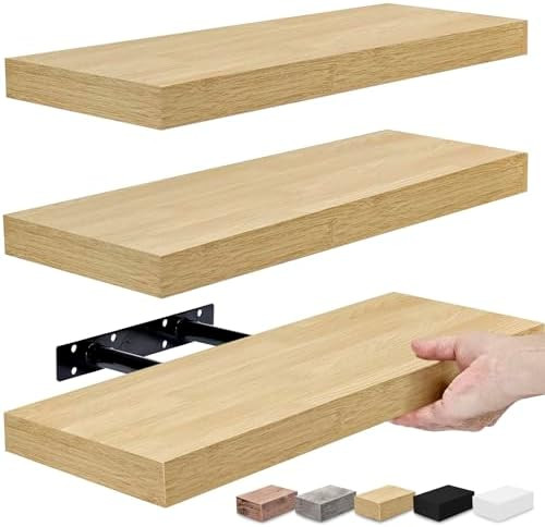 Sorbus Floating Shelves - Wall Mounted for Kitchen, Bedroom, Bathroom Storage Over Toilet, Hangin... | Amazon (US)