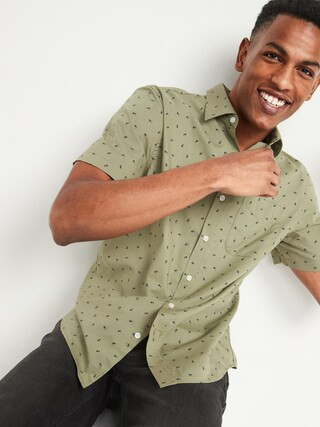 Printed Built-In Flex Everyday Short-Sleeve Shirt for Men | Old Navy (US)