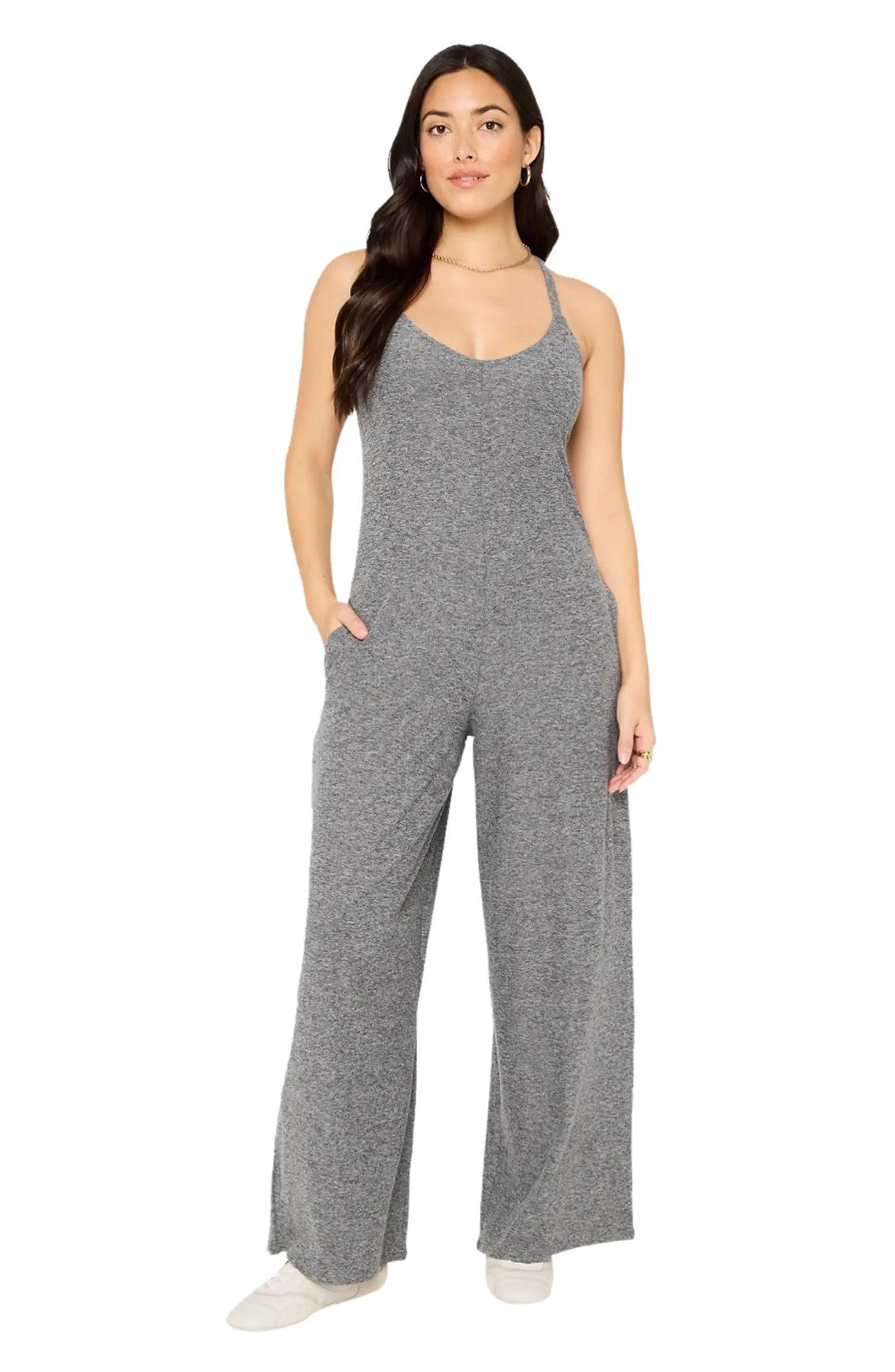 Cloud Jersey Wide Leg Jumpsuit | Nordstrom