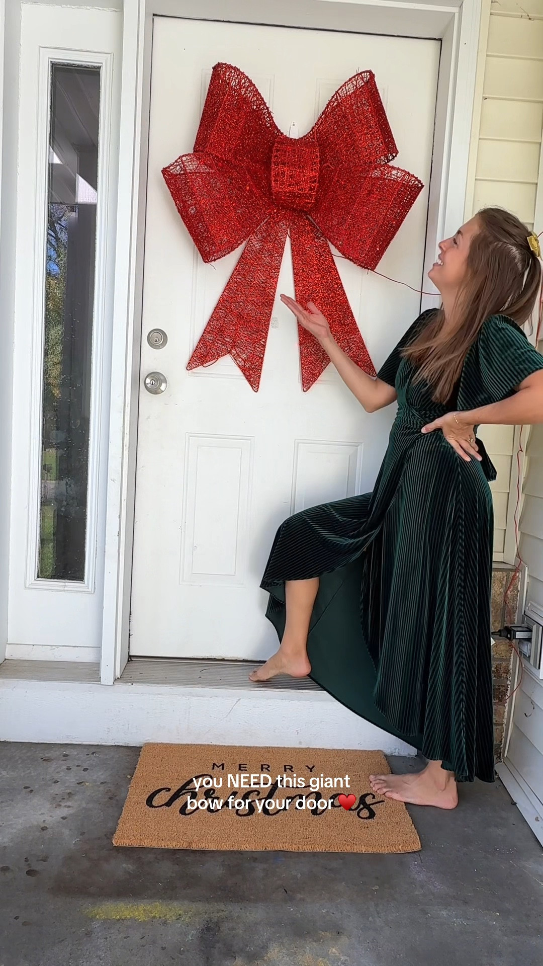 Found this amazing huge bow at wayfair and the perfect Christmas door mat to go with it! I know it’s a little too early to decorate but… not too early to prep and purchase! 

#wintheseason #wayfairfinds #wayfair #christmasdecor #holidaymusthave #chtistmasdecor #christmasbow #christmasdoormat 

#LTKHome #LTKSeasonal