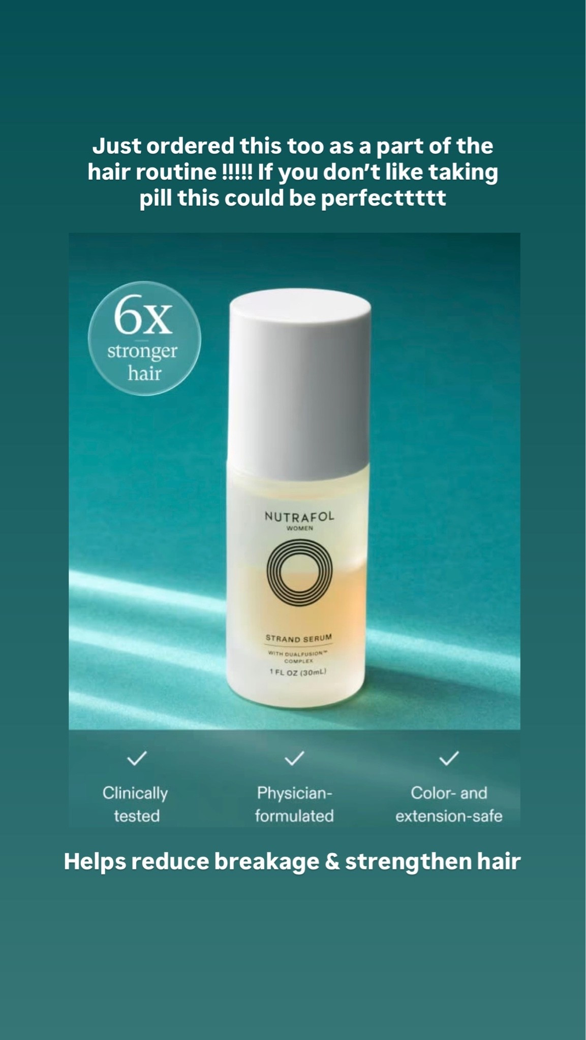 @Nutrafol very excited to add this to my hair routine