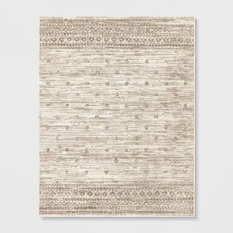 Border Dot Motif Area Rug Beige - Threshold™ | Target