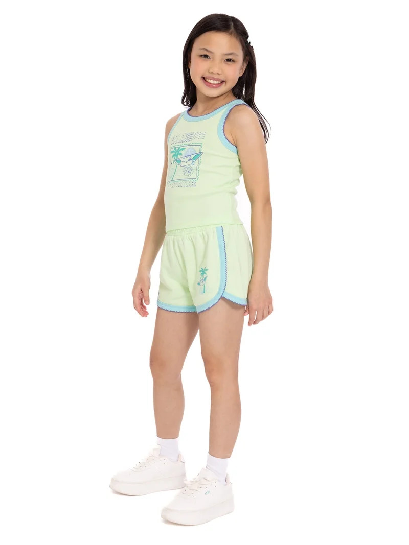 Grogu Girls Graphic Tank Top and Matching Shorts Set, 2-Piece, Sizes 4-16 | Walmart (US)