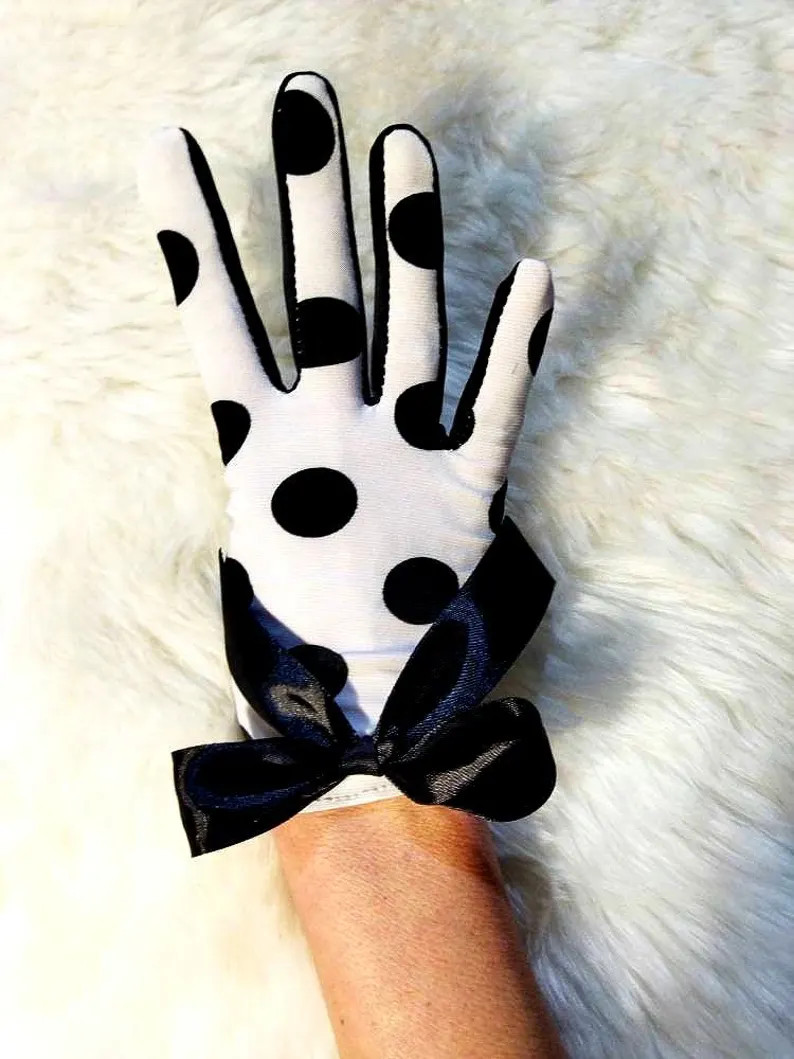 Polka Dot Summer Gloves, Ruffle Bow, Formal Tea Gloves, Tea Gloves,victorian Gloves - Etsy UK | Etsy (Global)