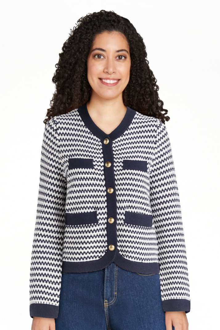 Free Assembly Suéter Tipo Cárdigan con Textura para Mujer y Mujer con Bolsillos Ribeteados, Lig... | Walmart (US)