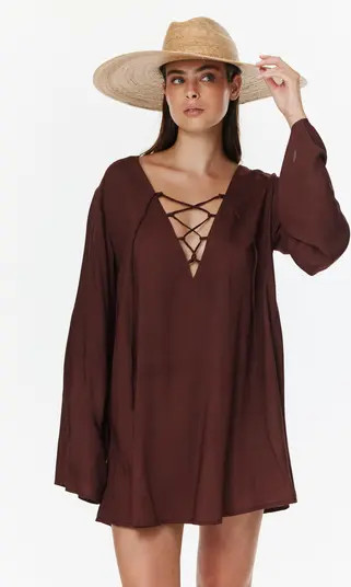 Mist & Sand Mini Dress Cover-Up | Nordstrom