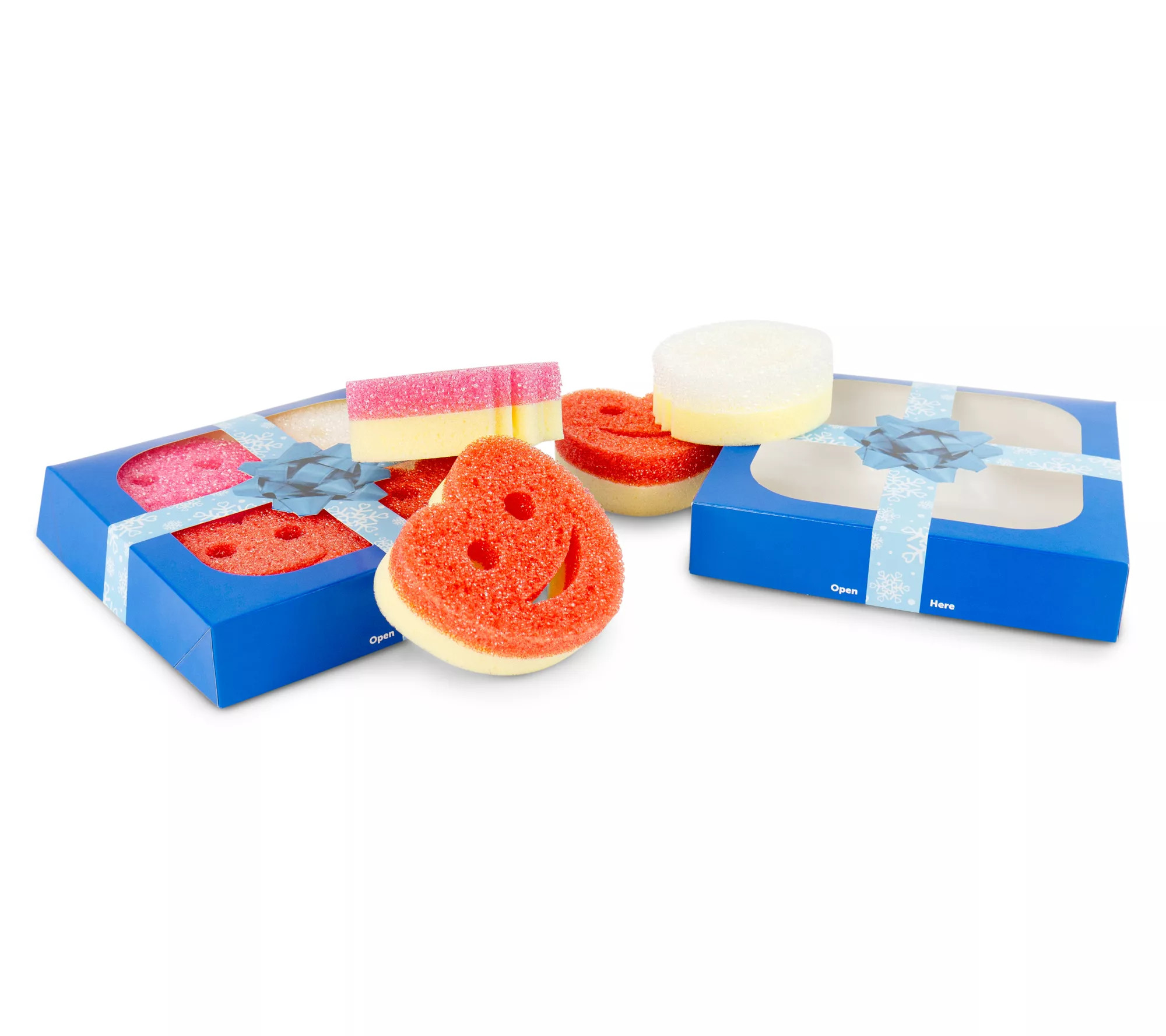 Scrub Mommy 8pc Heart Shape and Heart Eyes Sponge Set in (2) Gift Boxes - QVC.com | QVC
