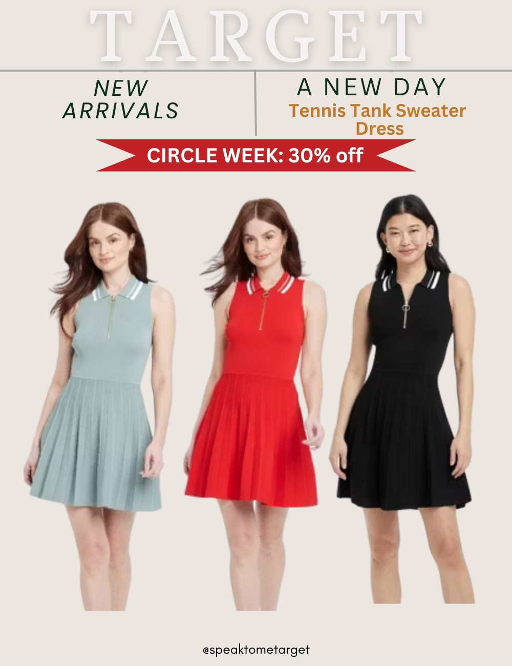 New at Target! And save 30% off 
A New Day tennis tank dress

#LTKSaleAlert #LTKFindsUnder50 #LTKStyleTip