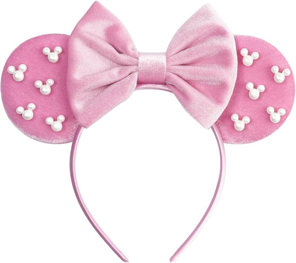 Pink Glitter Mouse Ears Headband,Princess Accessory for Valentine’s and Special Occasions | Amazon (US)