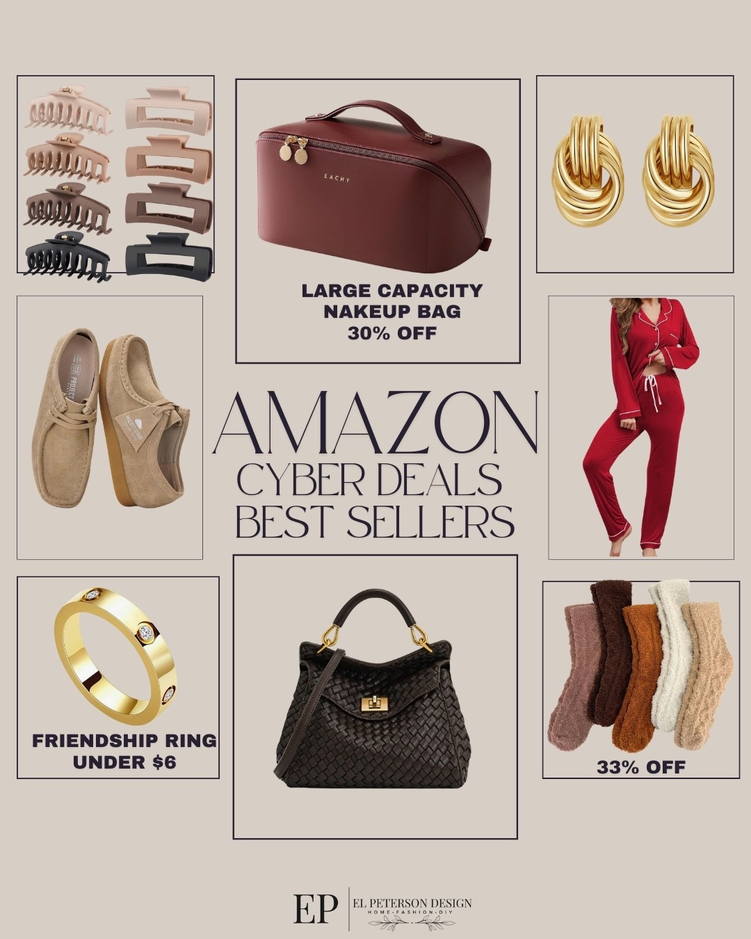 Amazon
Cyber Monday Deals 
Best Sellers
Friendship ring
Purse
Socks
Pjs
Earrings
Makeup bag
Slippers
Claw clips

#LTKCyberWeek #LTKFindsUnder100 #LTKSaleAlert