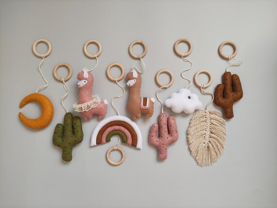 Baby Play Gym Toys, boho llama and cactus gym toys, Montessori Play Gym | Etsy (US)