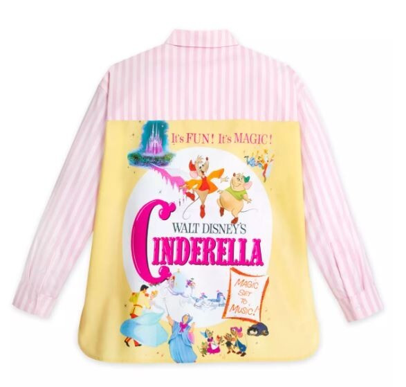 Disney Parks Walt Disney's Cinderella Pink Collared Woven Shirt NWT (LARGE)  | eBay | eBay US