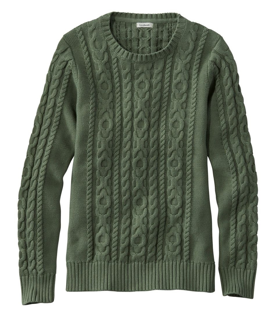 Women's Double L® Mixed-Cable Sweater, Crewneck | L.L. Bean