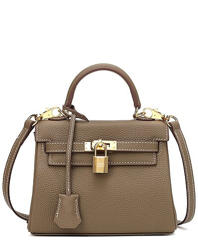 Mini Grained Leather Satchel | Gilt & Gilt City