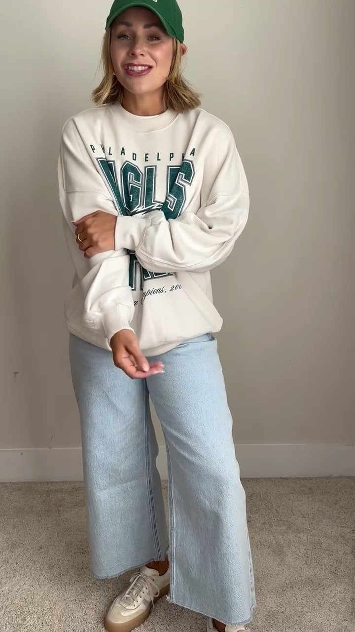 Football Sundays are here!!! 

Fly eagles fly 🦅

Abercrombie NFL sweater- I went with a large for an oversized cozy fit 
Cropped wide leg denim- 27 short (I’m 5’2)  

#LTKStyleTip #LTKOver40 #LTKFindsUnder100