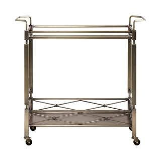 Anise Antique Brass Bar Cart | The Home Depot