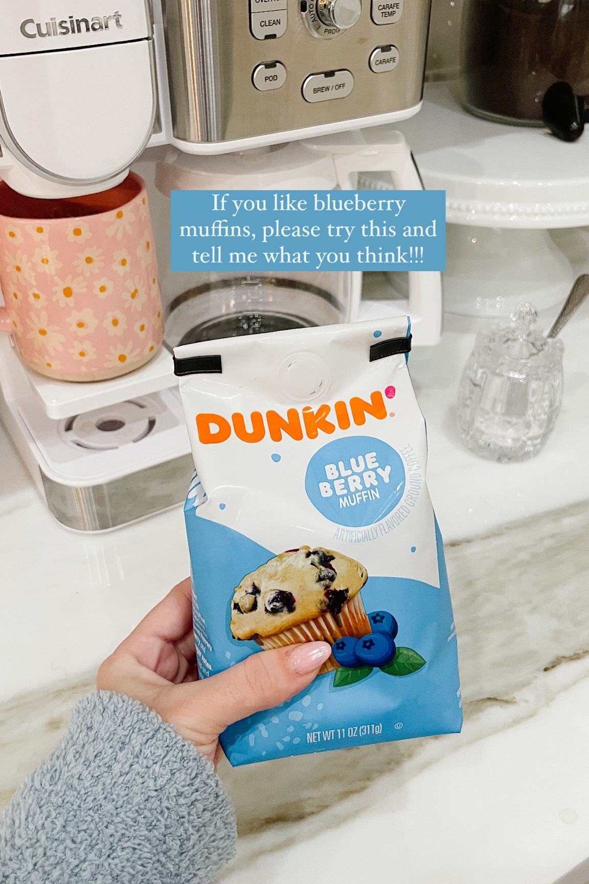 This Dunkin’ Donuts blueberry muffin coffee is so delicious! Tastes just like a blueberry muffin!!! 🫐 get it at Target and the white Cuisinart coffee machine at Walmart! 

#LTKSeasonal #LTKhome