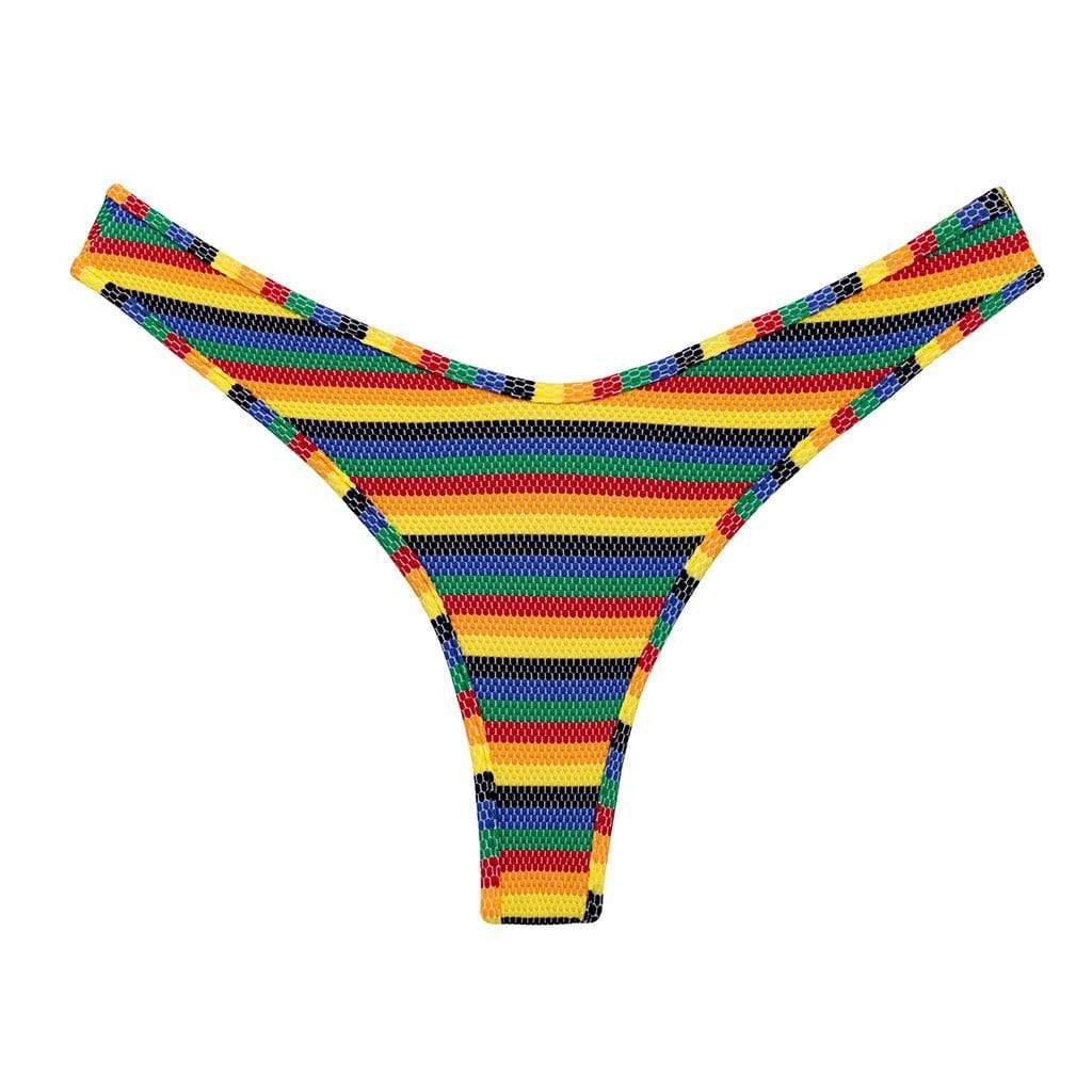 Caribbean Stripe Lulu Bikini Bottom | Montce