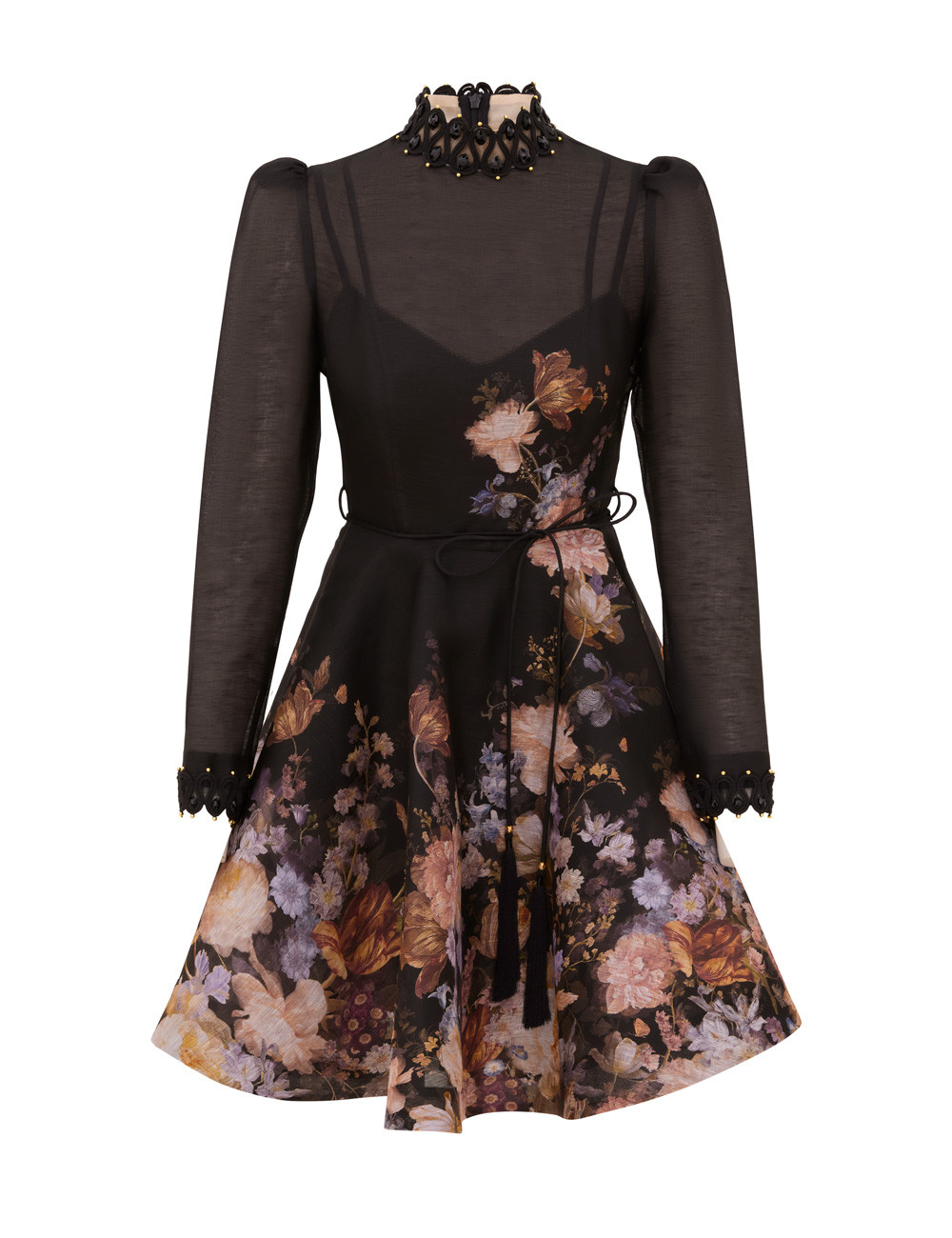 Valiant Embellish Mini Dress - Black Floral            
        
                    

    
    
... | ZIMMERMANN (US, CA, EU, MENA)