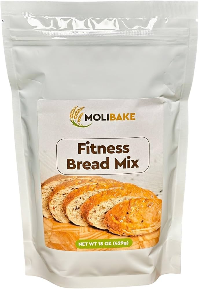 Molibake Fitness Bread Mix – All-Natural High-Fiber Bread Mix for Bread Machine and Oven – 15... | Amazon (US)