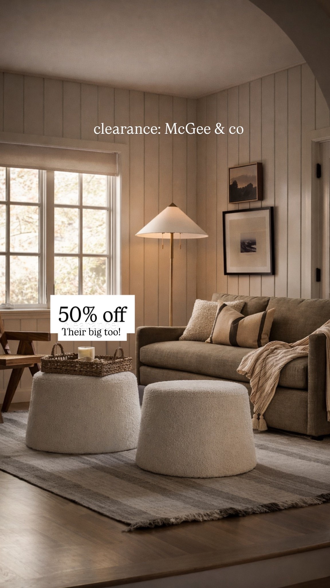 Incredible deal on these McGee and Co Ottomans they’re 50% off right now very neutral and would go with many settings, oversized Ottomans for McGee 50% off living room furniture on sale clearance sale

#LTKHome #LTKSaleAlert #LTKHoliday