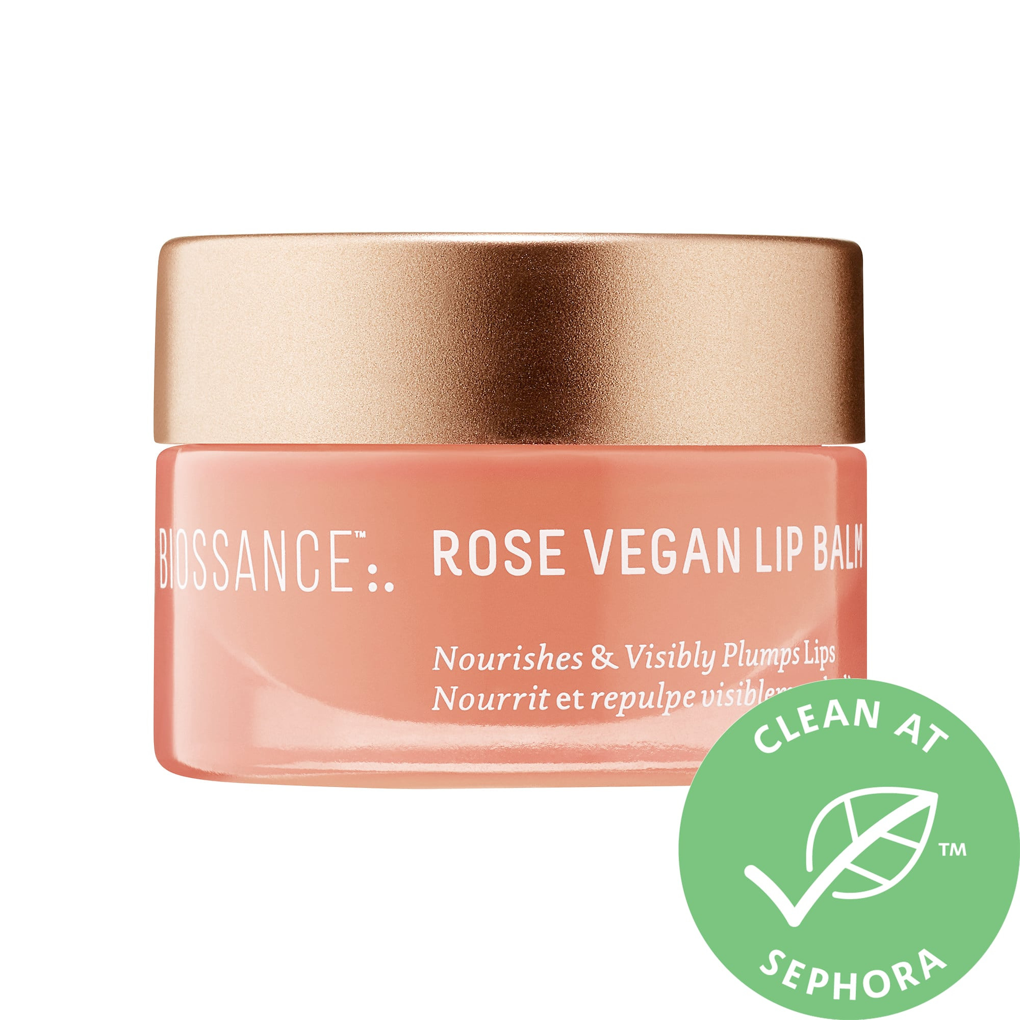 Biossance Squalane+ Rose Vegan Lip Balm 0.35 oz/ 10g | Sephora (US)