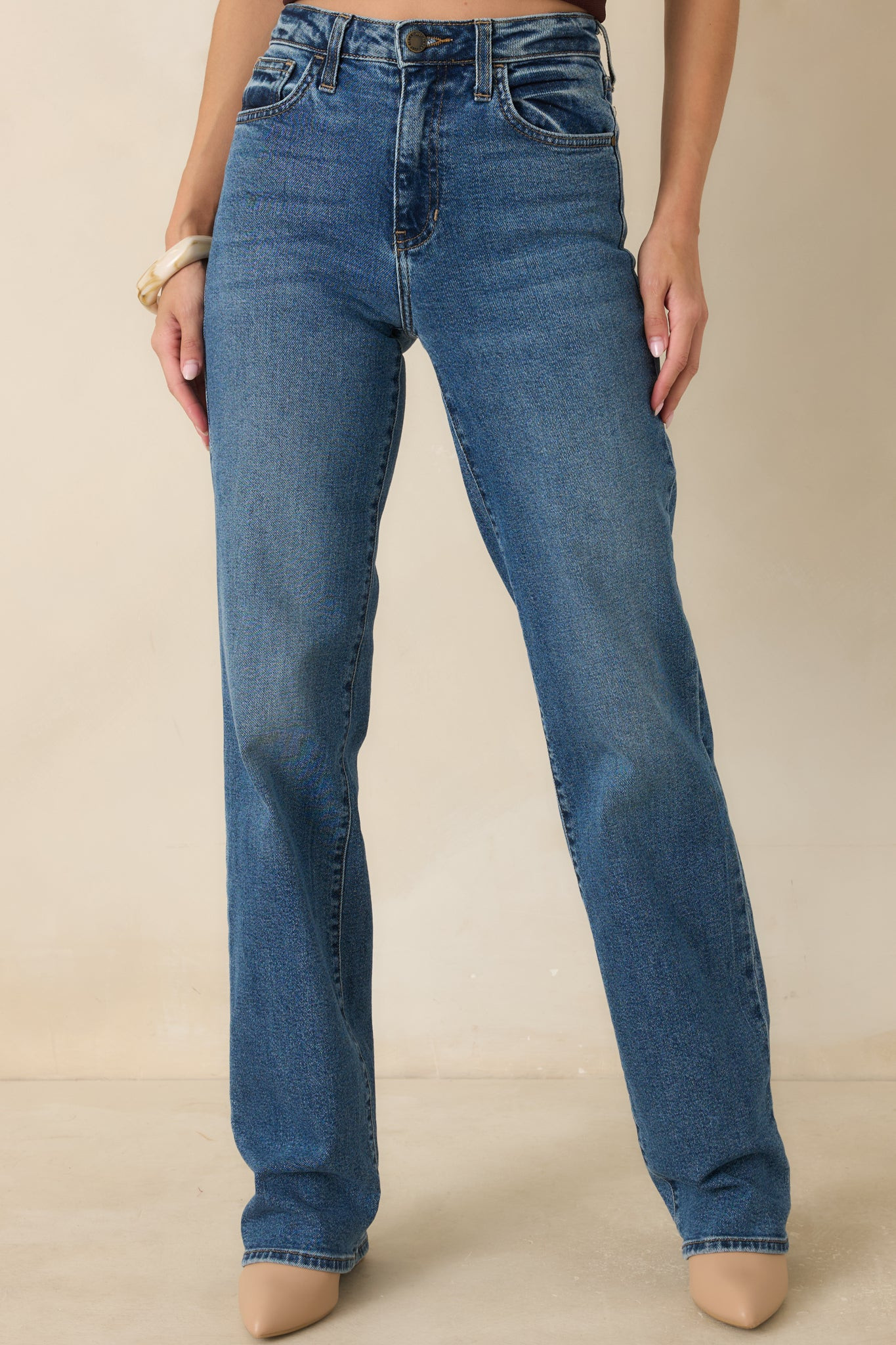 It’s a Long Story Dark Wash Cotton Denim Long Length Jeans 29 / Dark Wash | Red Dress