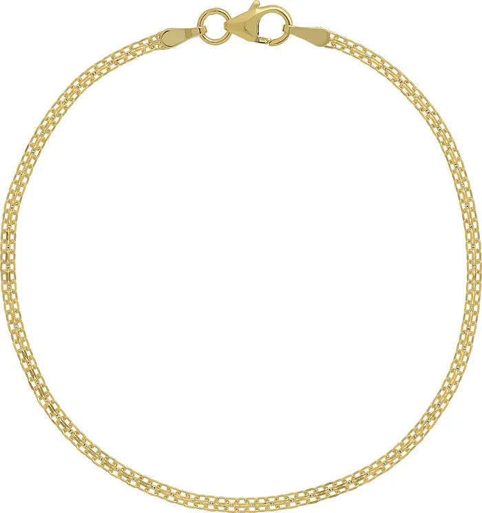 14K Gold Dual Link Chain Bracelet | Nordstrom