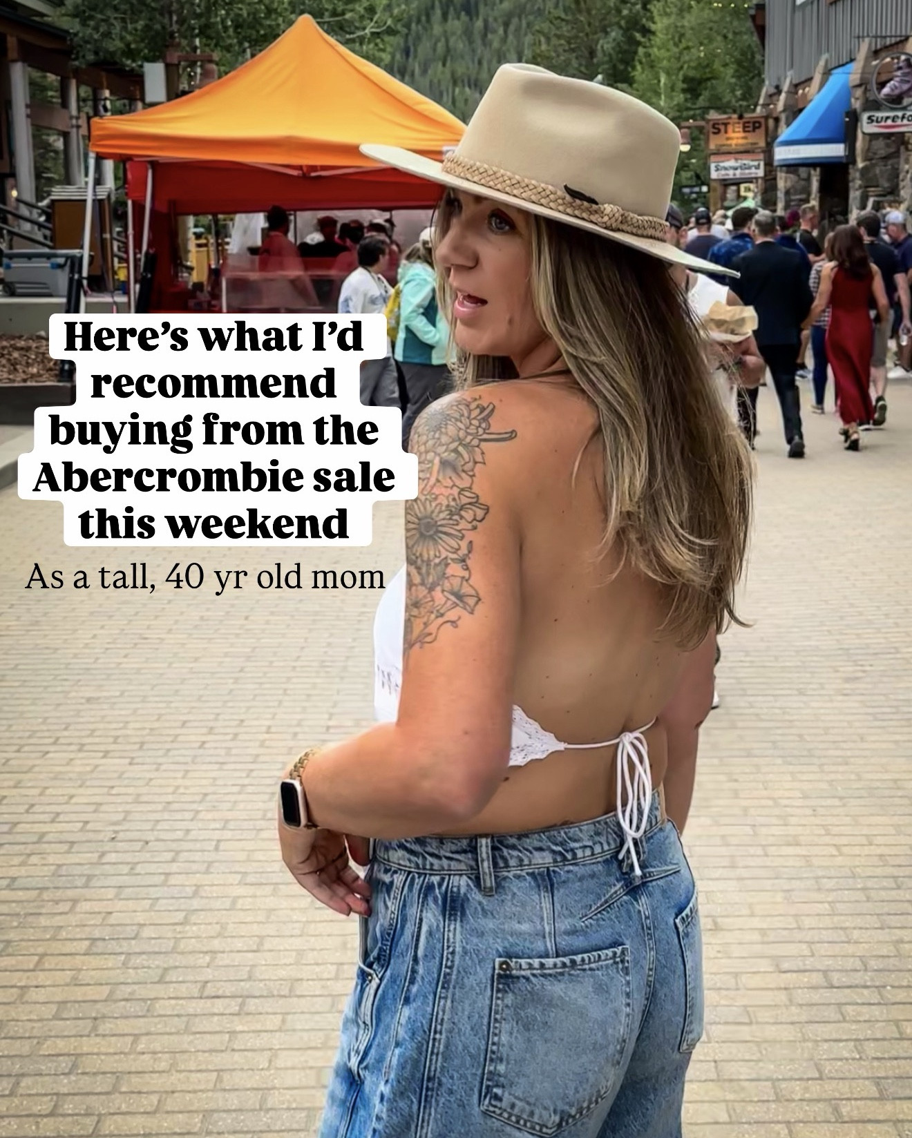 What I recommend grabbing from the Abercrombie sale! 25% off everything! Code: AFLTK
✨large cami tanks, medium yellow shorts, 30 long dark denim jeans, large handkerchief top, 30 curve love denim shorts, 31 long distressed knee jeans, 30 extra long light denim jeans, large mini skorts, 30 regular jorts, 30 long camo pants, large denim top (need a medium) large long swimsuit, large long denim dress (need medium) 

#LTKOver40 #LTKSpringSale #LTKTall