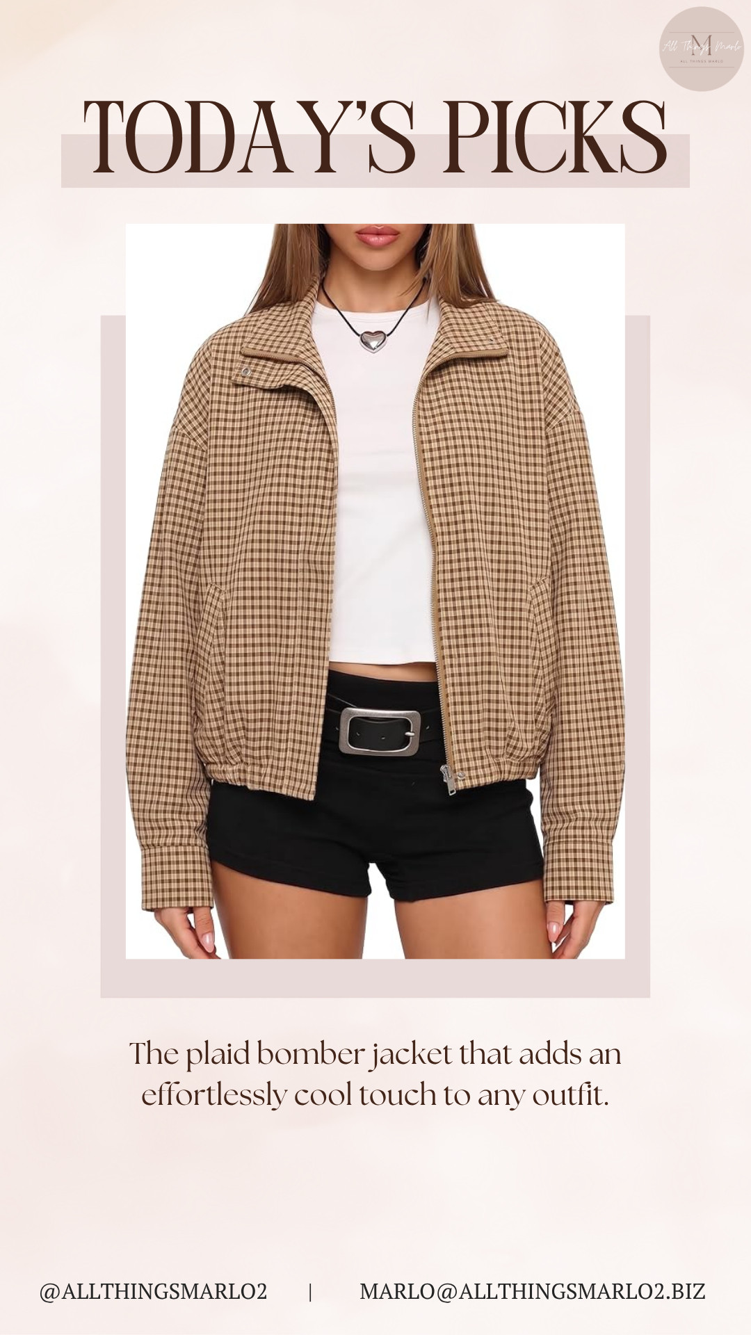 The plaid bomber jacket that adds an effortlessly cool touch to any outfit. 

 #LTKSeasonal #LTKWorkwear #LTKTravel