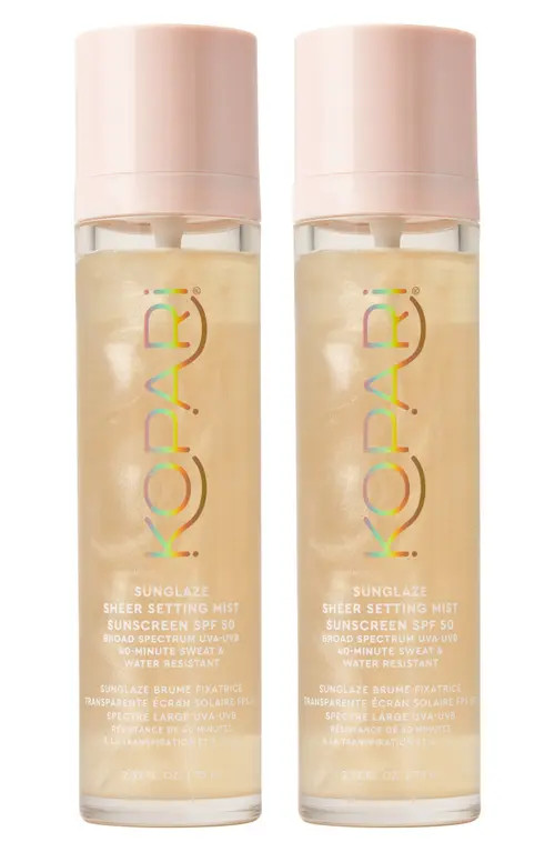 Kopari Sunglaze Sheer Setting Mist Sunscreen SPF 50 Duo $68 Value at Nordstrom | Nordstrom