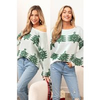 Christmas Tree White Sweater | Cupshe NL BE
