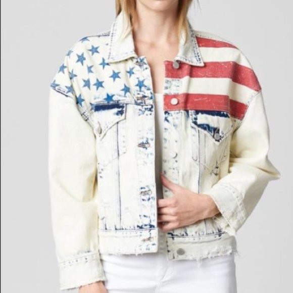 NWT Blank NYC American Flag Denim Jacket | Poshmark