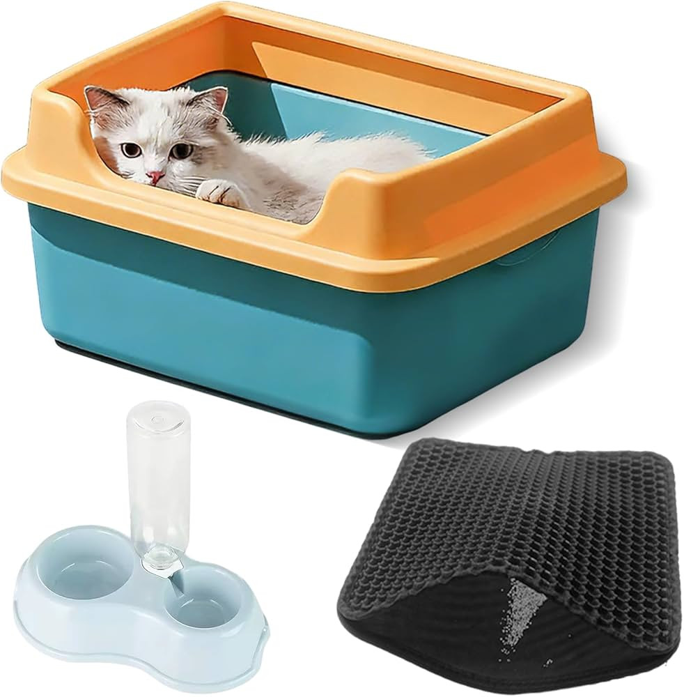 Cat Starter Kit - Selected 3Pcs Cat Essentials for Indoor Cats Kitten, Included Litter Box, Litte... | Amazon (US)