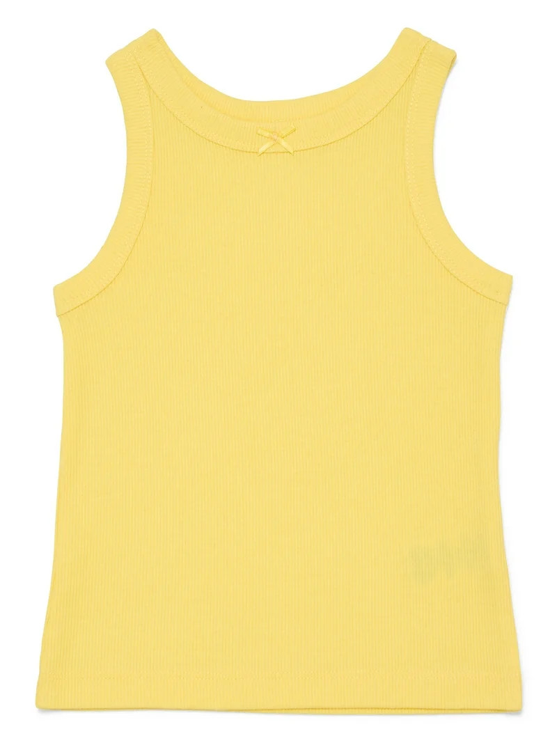 Wonder Nation Toddler Girls Ribbed Tank Top, Sizes 18M-5T | Walmart (US)
