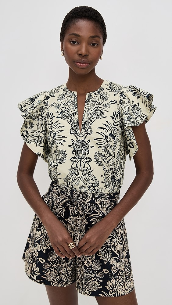 Severine Flutter Sleeve Top | Shopbop