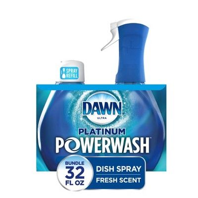 Dawn Platinum Powerwash Dish Spray, Dish Soap, Fresh Scent Bundle, 1 Starter-Kit - 32 fl oz | Target