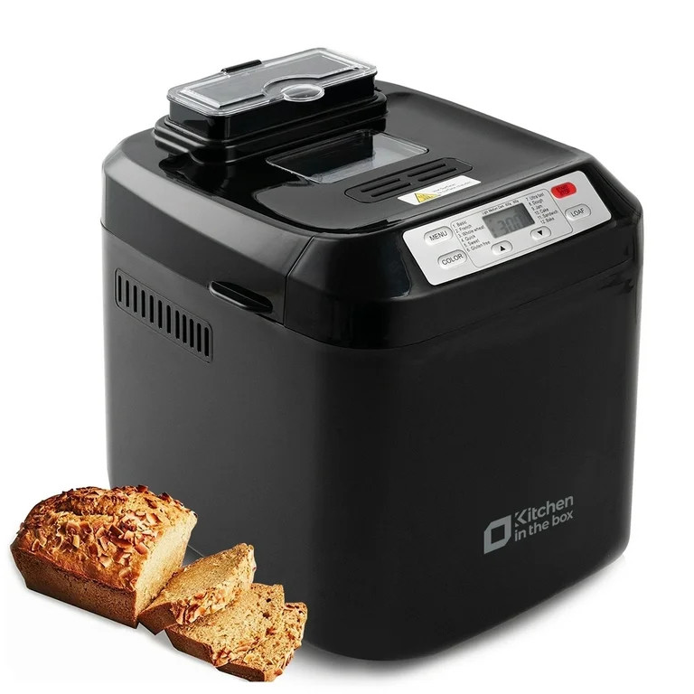 Kitchen in the Box 2lb Bread Maker with Auto Fruit Nut Dispenser, 12-in-1 Gluten-Free Bread Machi... | Walmart (US)