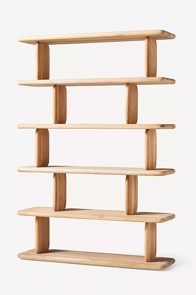 Kalle Sculptural Oak Bookshelf | Anthropologie (US)
