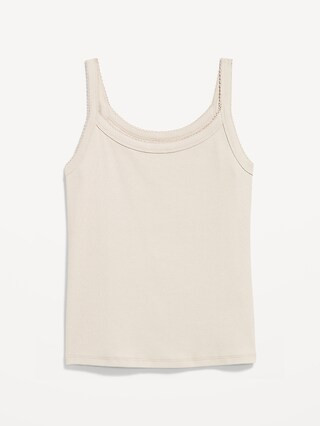 90s Ribbed Lace-Trim Tank | Old Navy | Old Navy (US)