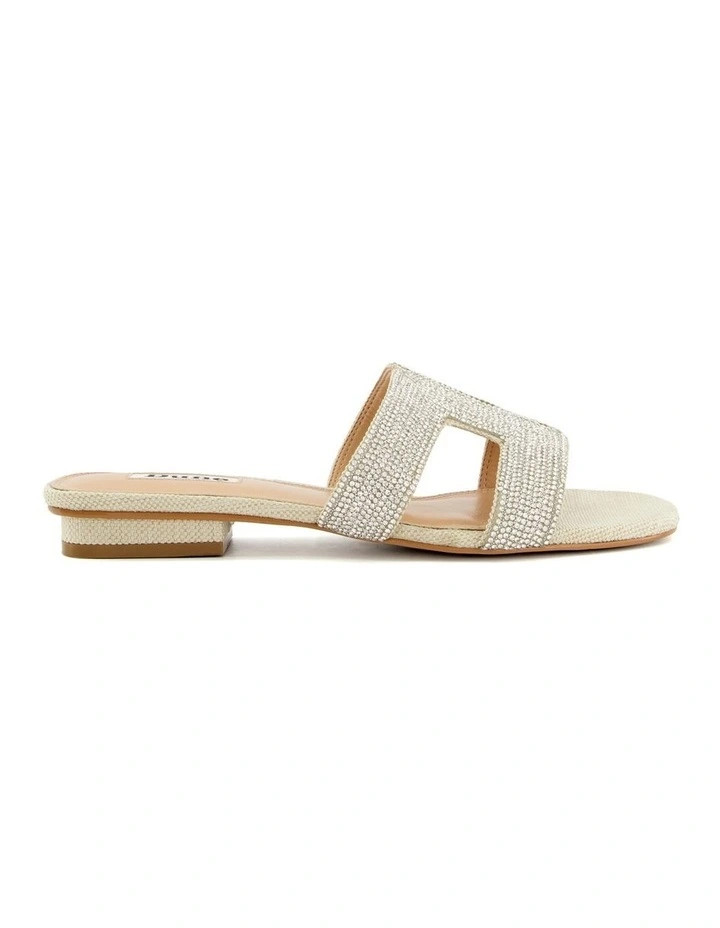 Loupe Flat Sandal in Silver | Myer