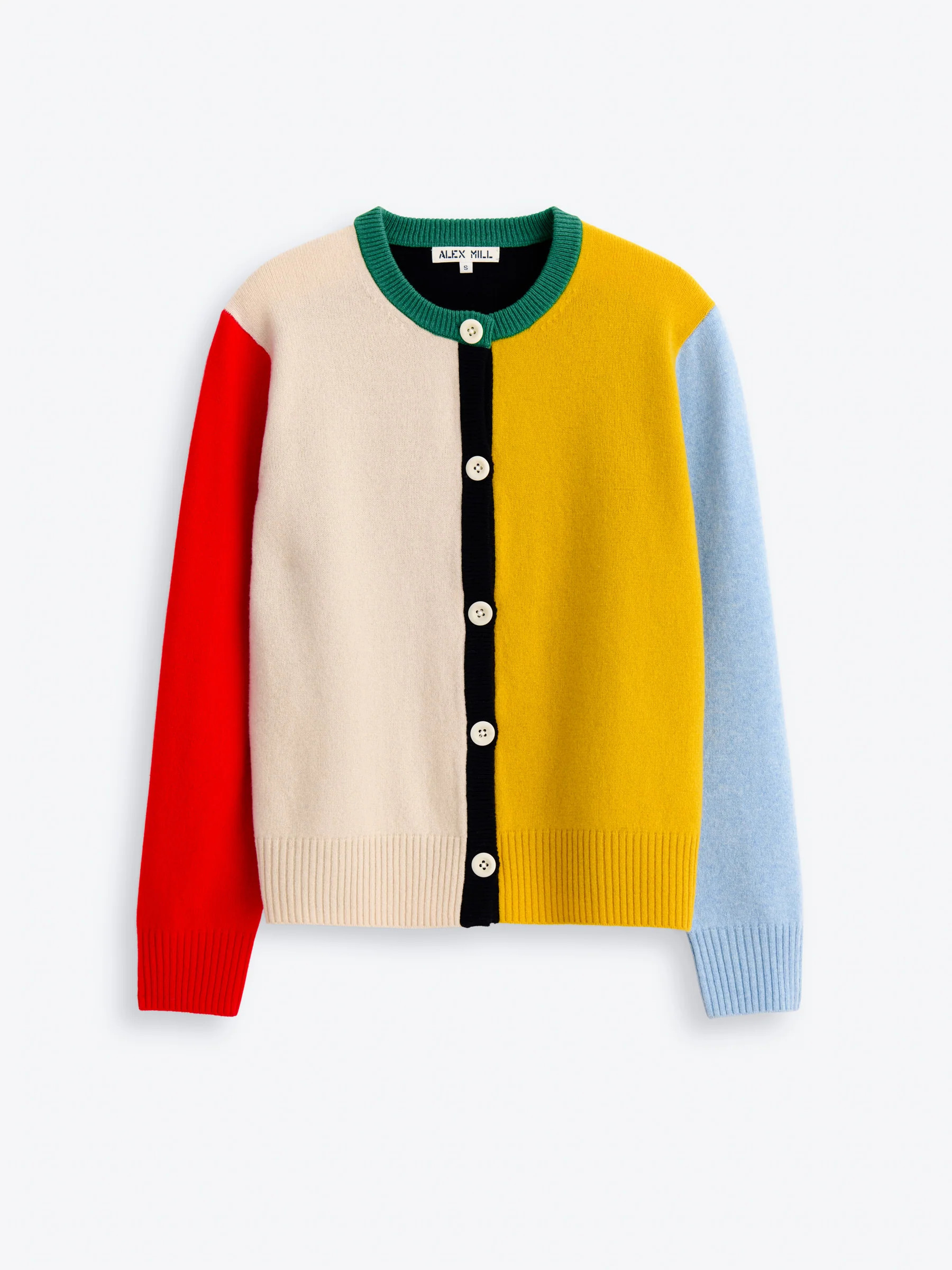 Francis Cardigan In Color Block | Alex Mill