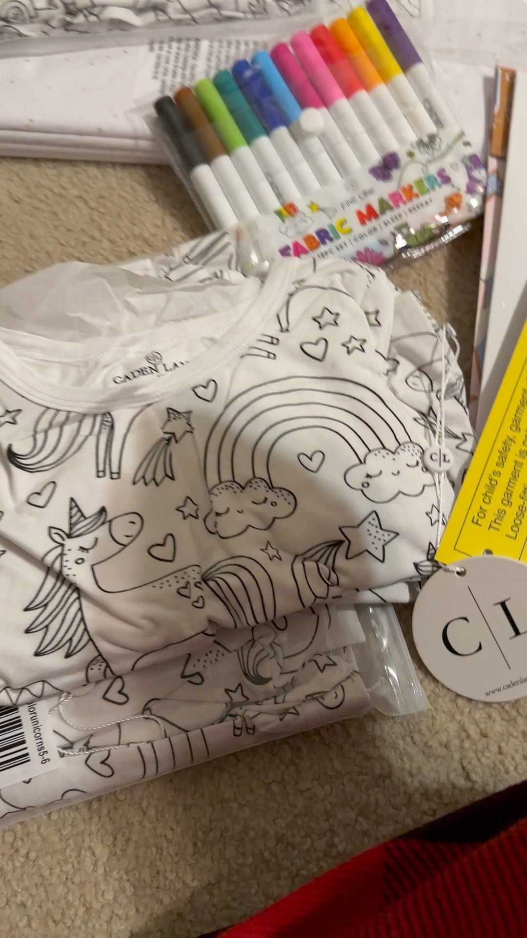 Colorable pajamas! Can’t wait to gift these to my nieces and nephew! The set comes with a long sleeve top and bottom. They are so soft and lightweight. You put a piece of cardboard or paper inside so the colors don’t bleed and the littles create their own fashion masterpiece! You can wash after 24 hours and the color will stay!

#giftideas #giftforkids #pajamas #color #artgiftsforkids #colorablepajamas #kidpjs #christmas #holiday #christmasgifts #christmasgiftidea

#LTKKids #LTKGiftGuide #LTKFindsUnder50