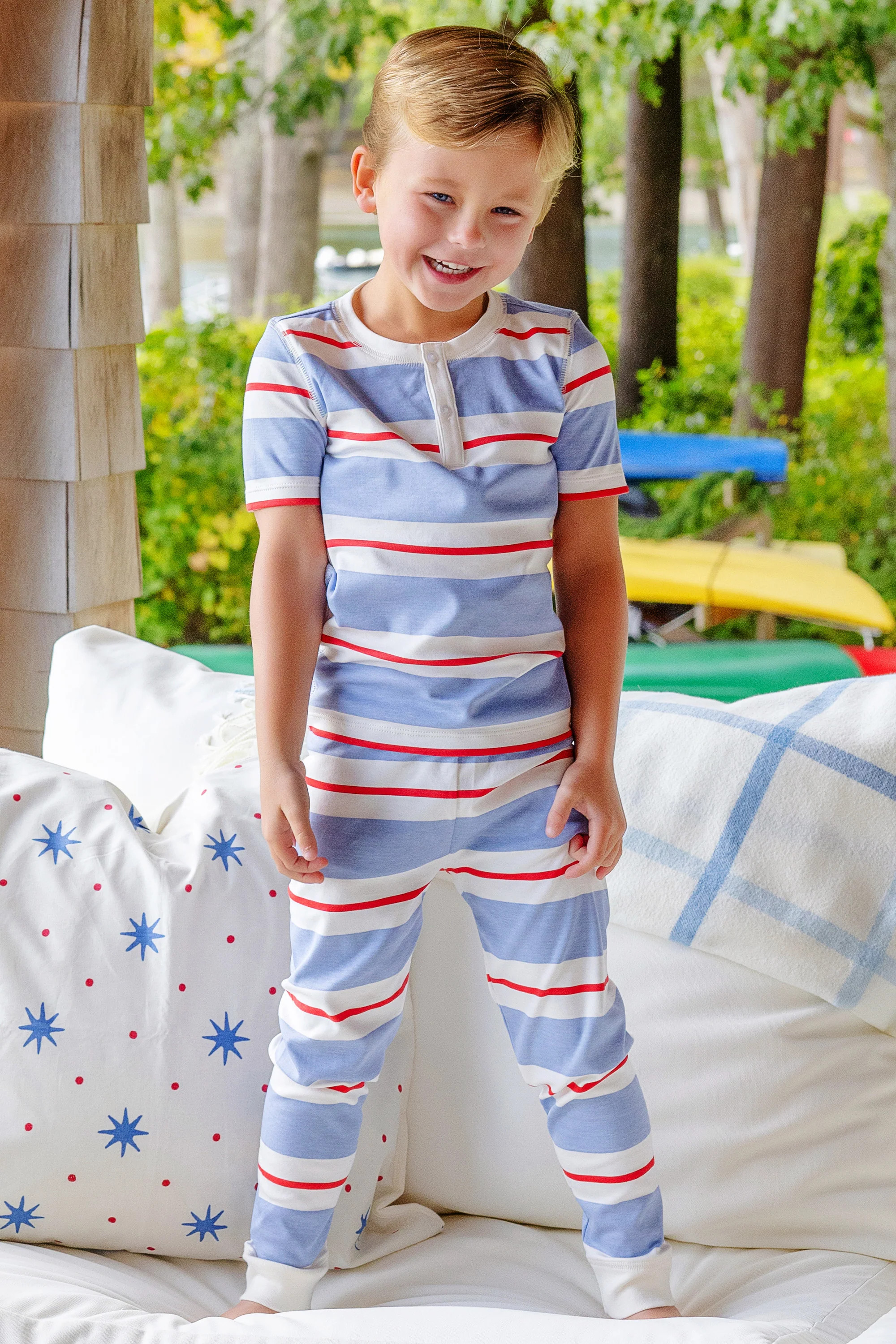 Sutton's Short Sleeve Set (Unisex) - Barrington Blue, Richmond Red, & Palmetto Pearl | The Beaufort Bonnet Company