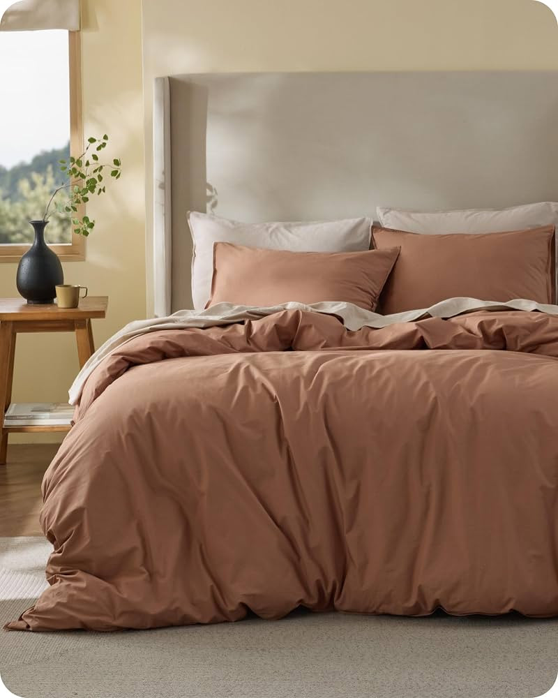 Bedsure Cotton Duvet Cover Queen - Luxury Slub Weave 100% Cotton Duvet Cover Set, PureWoven Beddi... | Amazon (US)