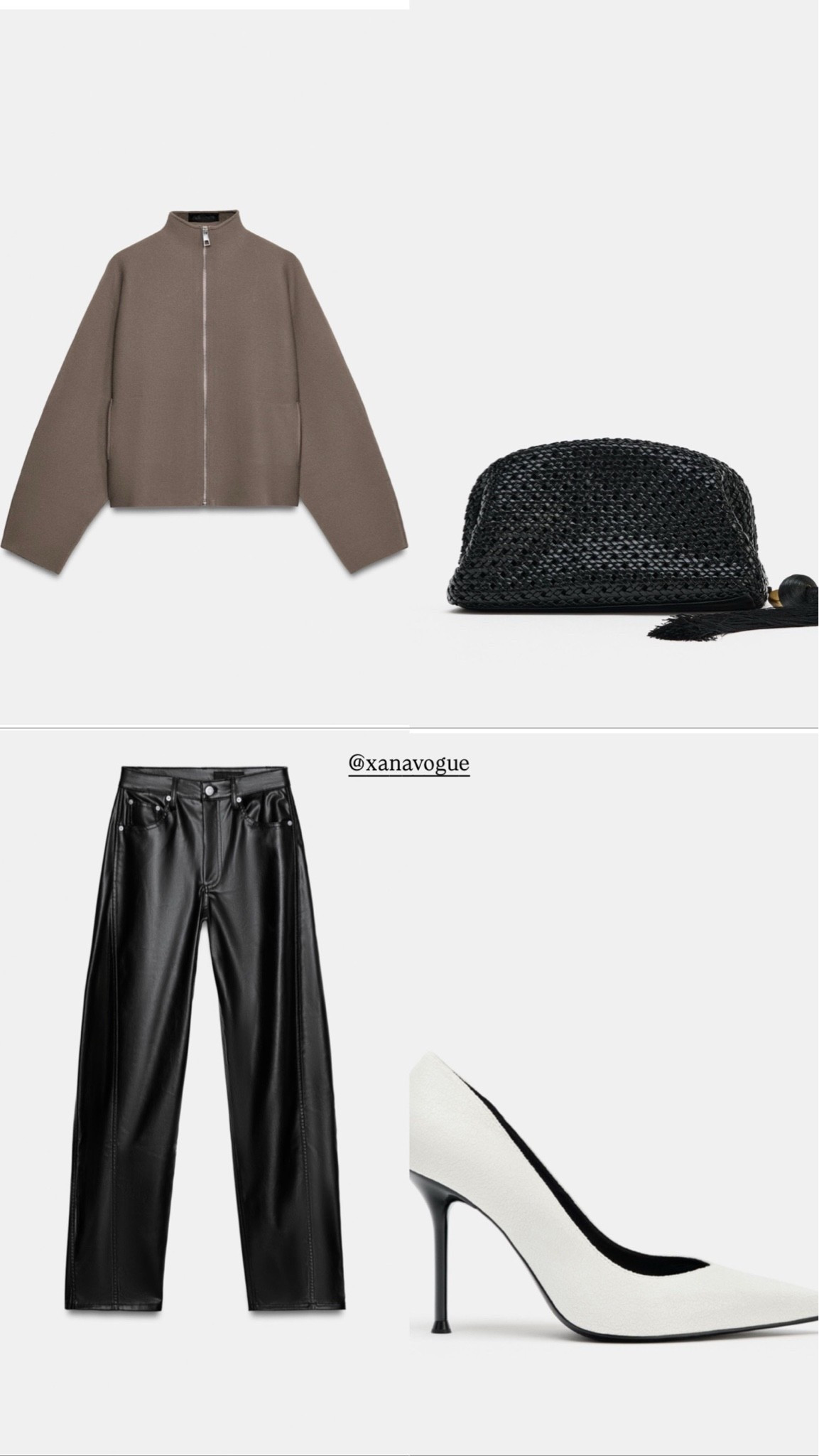 This Zara outfit is such a good fall combination.

I’m 173 cm / 5’8” and wearing Size S in the knit zip jacket.

The tobacco shade is warm, rich and perfect for autumn. The jacket is also available in Black if you prefer a more monochrome look.

I paired it with the black relaxed ankle faux leather trousers in EU 36 / UK 8 / US 4.

I love how the soft knit balances the faux leather and makes the whole outfit feel polished without looking too dressed up.

Wear it with loafers or ballerinas for daytime, ankle boots for an easy fall look or heels for evening.

Add a structured bag or a coat later in the season and this outfit carries straight through autumn.

🔎 Zara fall outfit, Zara knit jacket, tobacco jacket outfit, black faux leather trousers, faux leather pants outfit, autumn outfit women, tobacco and black outfit, fall layering, relaxed ankle trousers, elegant casual outfit, loafers outfit, ankle boots outfit, day to night fall look, elevated everyday style